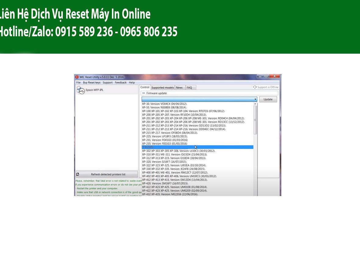 Key Firmware May In Epson TX205 Step 5